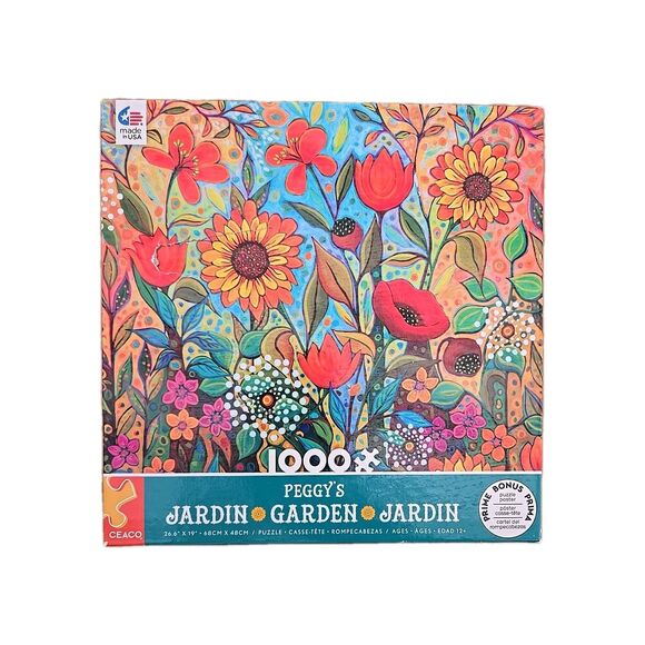 Peggy's Garden - Joy in The Morning - 1000 Piece Jigsaw Puzzle Pre-owned - Picture 1 of 4